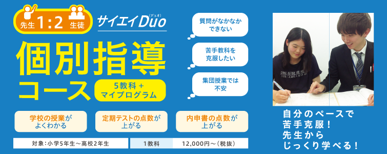 個別指導コース 5教科 + マイプログラム